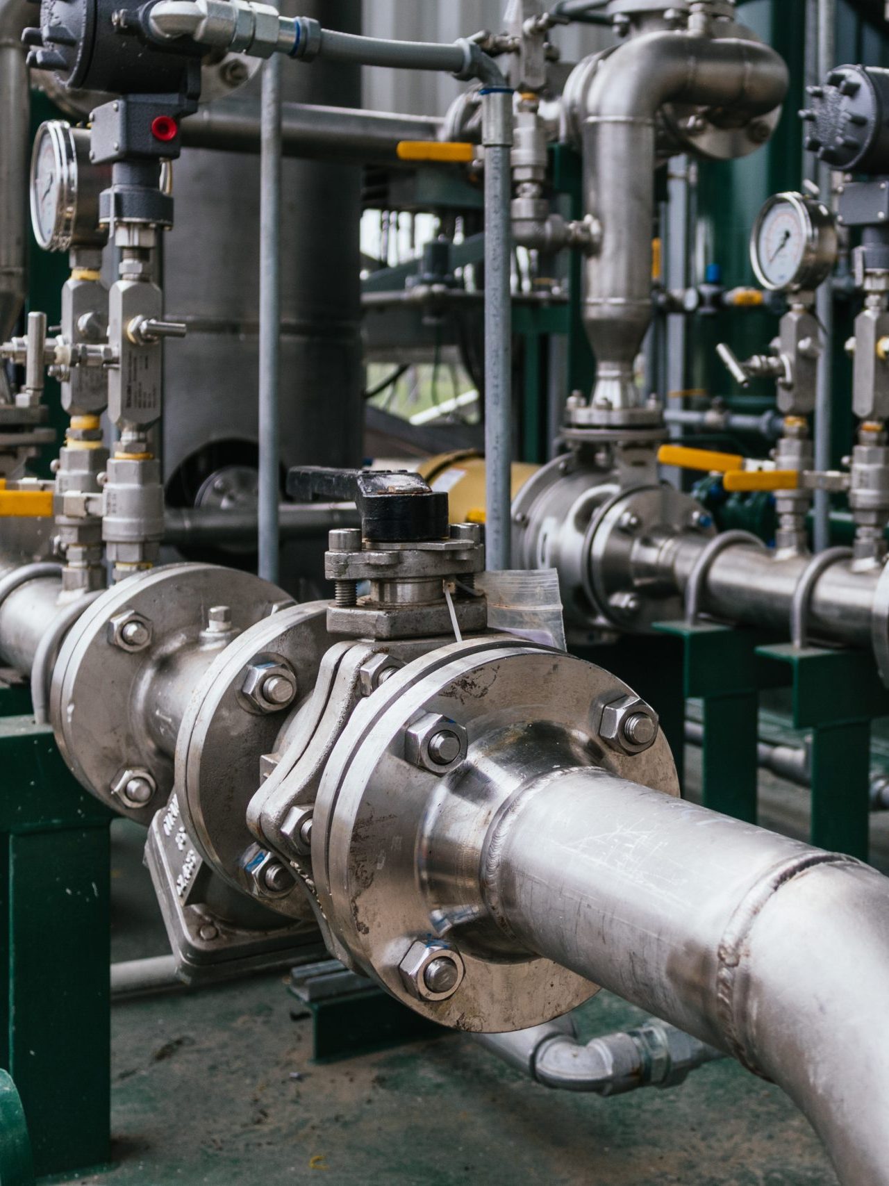 A closeup shot of a cylindrical grinder - industrial concept